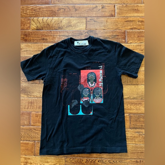 Yohji Yamamoto T-Shirt Short Sleeves Black with “Hairstyles” Print One Size - Picture 7 of 10